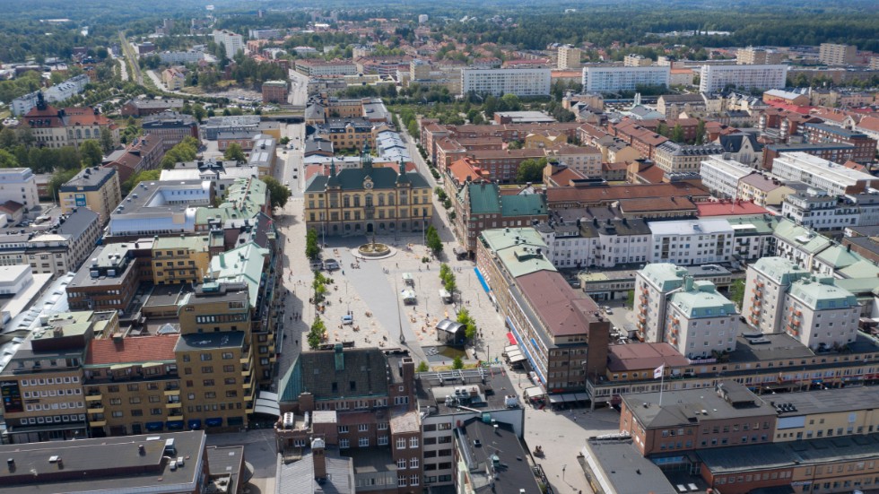Rester av Gustav Vasas gamla slott har upptäckts vid ett byggnadsarbete i Eskilstuna. Här dagens stadsbild. Arkivbild.