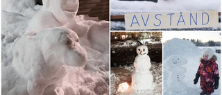 Snöskulpturer i många skepnader