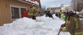 Räddningsinsats på Nordanå – stora mängder snö rasade