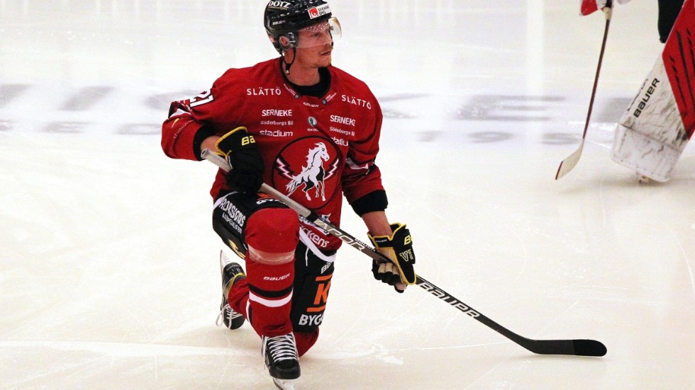 Pelle Ström gjorde debut i Hockeyallsvenskan förra veckan då han var utlånad till Vita Hästen i två matcher.