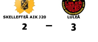 Luleå avgjorde i sista perioden och vann mot Skellefteå AIK J20