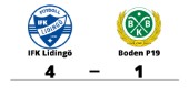 Boden P19 förlorade borta mot IFK Lidingö