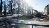 Nu byggs nya torget i Nyköping – delar av Teaterparken är stängd