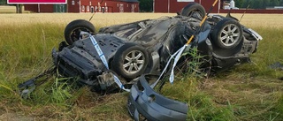 Bilförare kraschade i Eskilstuna – hade änglavakt