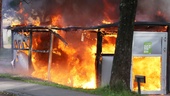 Soprum förstört i brand i Råbergstorp