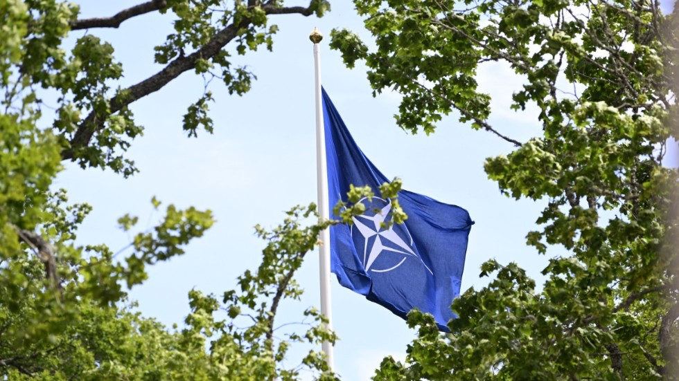 Natos flagga. Arkivbild.