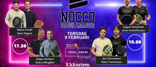 Padelkväll i Katrineholm – vi sänder dubbla Nocco-matcher