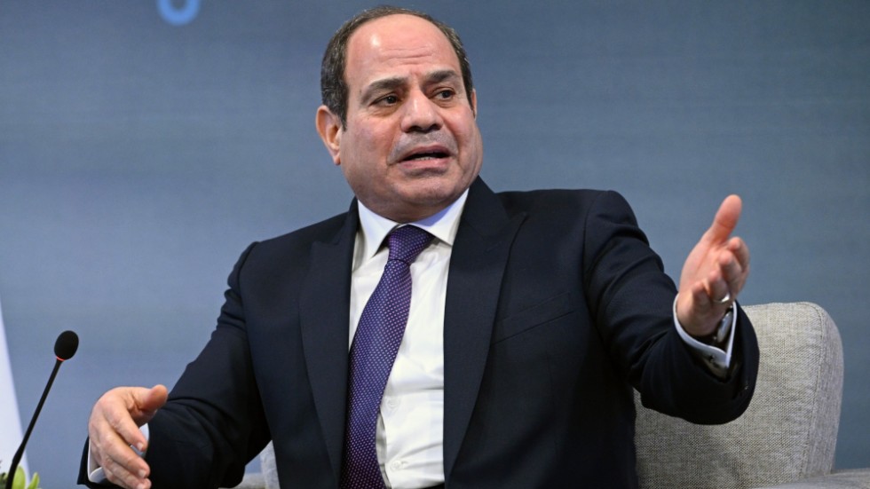Egyptens president Abd- al-Fattah al-Sisi deltog i Arabförbundets och den islamiska samarbetsorganisationens toppmöte i Riyad. Arkivbild.