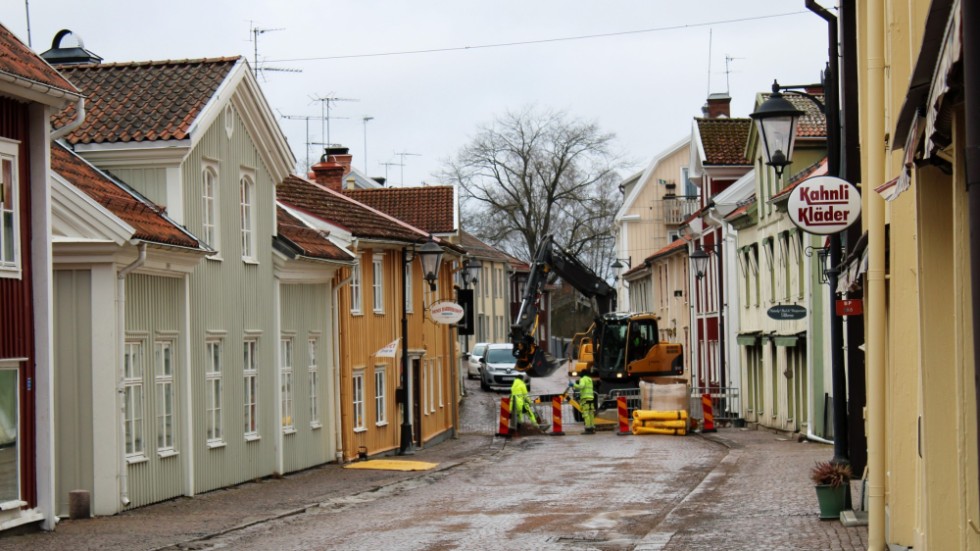 Storgatan i Vimmerby är avstängd för trafik i veckan.