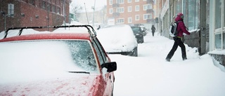 Mycket snö i Kiruna
