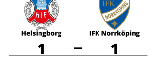 Oavgjort för IFK Norrköping mot Helsingborg på bortaplan
