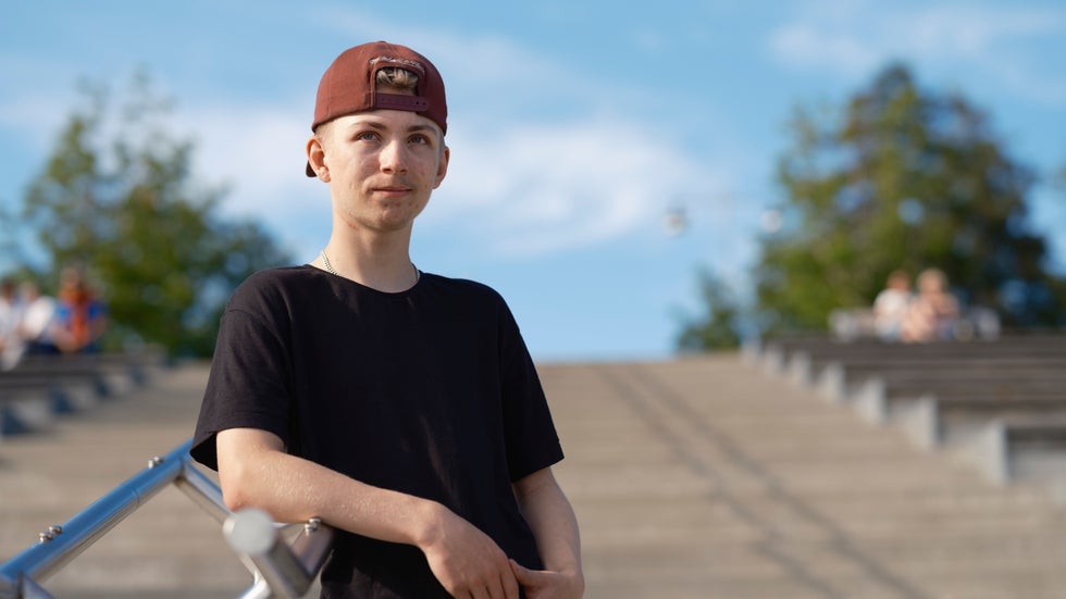 Knölen på 17-årige Albins hals var ovanlig form av cancer