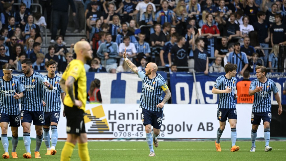 Djurgårdens Magnus Eriksson gjorde 1–0-målet när Djurgården vann över Mjällby.