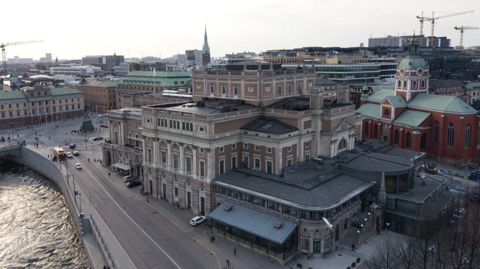 Kungliga Operan i Stockholm Arkivbild.