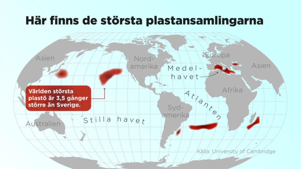 Här finns världens största plastansamlingar i haven, 2023