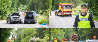 Två bilar frontalkrockade i Klinte – en person till sjukhus