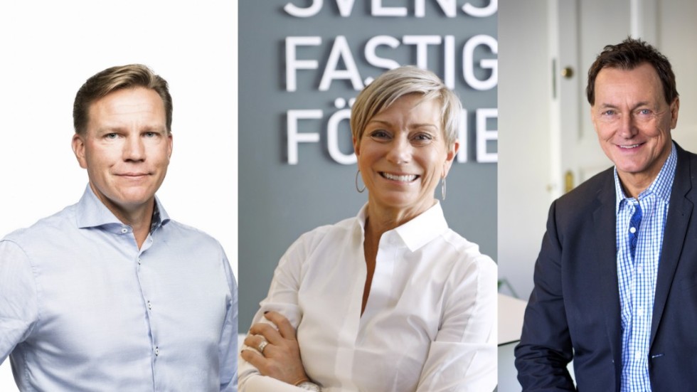 Från vänster Jens Magnusson, privatekonom, SEB, Liza Nyberg, vd för Svensk fastighetsförmedling och Hans Flink, försäljnings- och afärsutvecklingschef, Svensk mäklarstatistik.