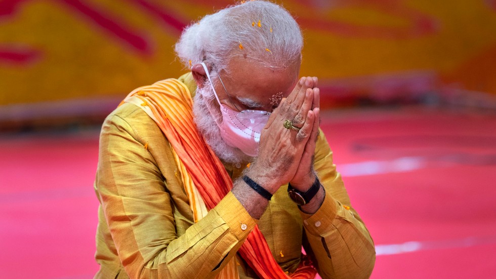 Indiens premiärminister Narendra Modi (på bilden) uttryckte sin sorg efter SPB:s död. Arkivbild.