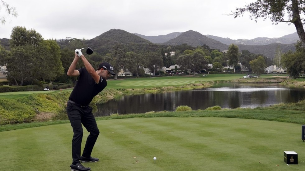 Patrick Cantlay på väg mot sin seger i PGA-tourtävlingen i Thousand Oaks, Kalifornien.