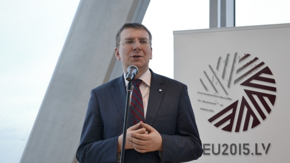 Lettlands utrikesminister Edgars Rinkevics. Arkivfoto.