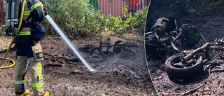Moped brann upp helt – hittades i skogsparti