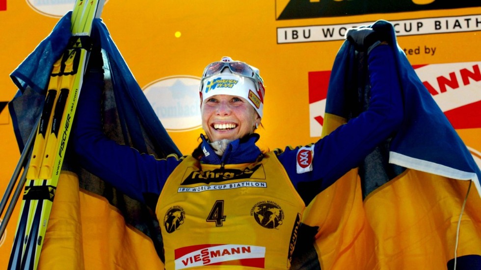 Magdalena Forsberg vann den totala världscupen sex gånger. Arkivbild.