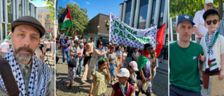 Tåget rullade genom Norrköping till stöd för Palestina