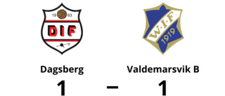 1-1 för Dagsberg och Valdemarsvik B