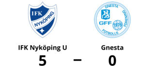 Storförlust för Gnesta borta mot IFK Nyköping U
