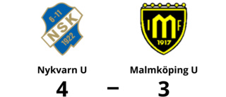 Tuff match slutade med seger för Nykvarn U mot Malmköping U