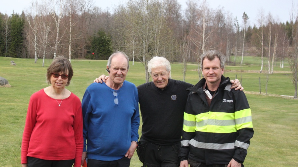 Maria Holmbjer, Thomas Mattsson, Gunnar Nyberg och Jan Praznik tillhör styrelsen i Vimmerby Golfklubb. 