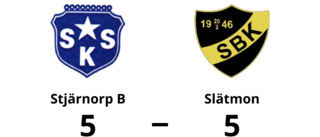 Kryss mellan Stjärnorp B och Slätmon efter svängig match