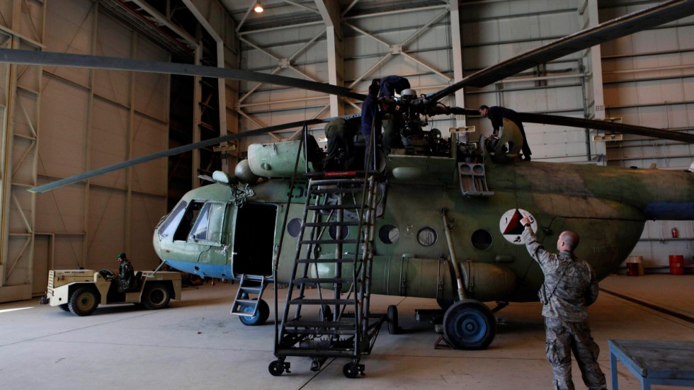 USA ska skicka elva helikoptrar av typen Mi-17 till Ukraina. Arkivbild.