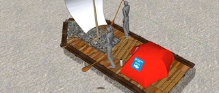 De ska segla en skräpflotte till Visby
