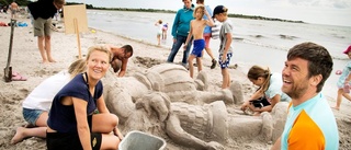 Barnen glänste i sandskulpturtävlingen