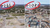 Unika bilder från ovan: Se Kronandalens förvandling • Följ med på en rundtur i Luleås nya bostadsområde