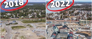 Unika bilder från ovan: Se Kronandalens förvandling • Följ med på en rundtur i Luleås nya bostadsområde