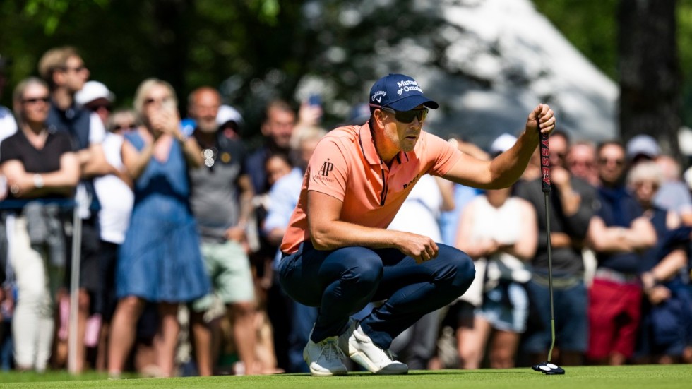 Henrik Stenson började bra, men hade det kämpigare på de sista nio hålen.