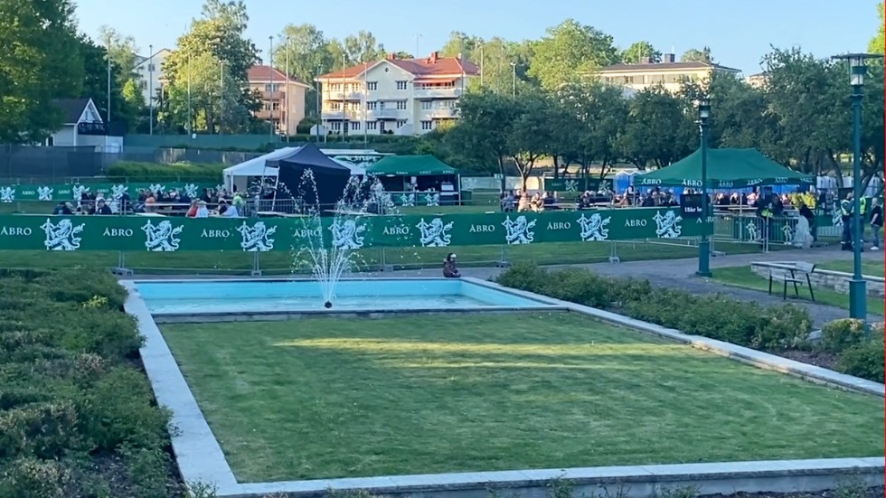 Källängsparken i Vimmerby där det pågår en tvådagars festival i helgen.