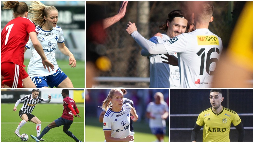 Sabina Ravnell, Adam Bark, Ryan Binns, Mimmi Asperot och Haris Dreco gjorde snygga mål i helgens matcher.