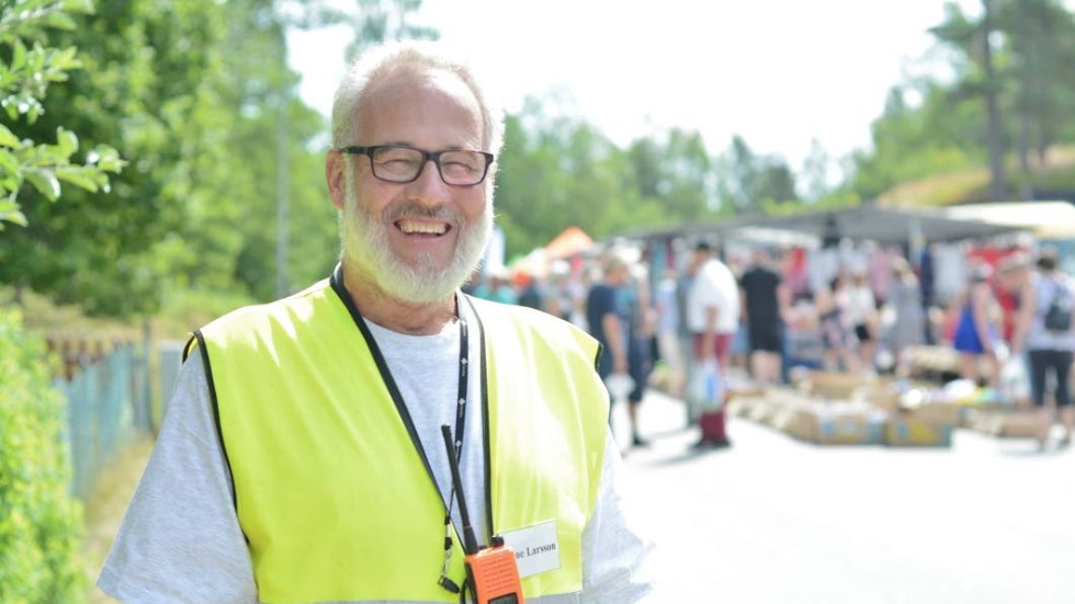 Marknadsgeneralen Rune Larsson var nöjd med läget under marknaden. Foto: Dennis Petersson