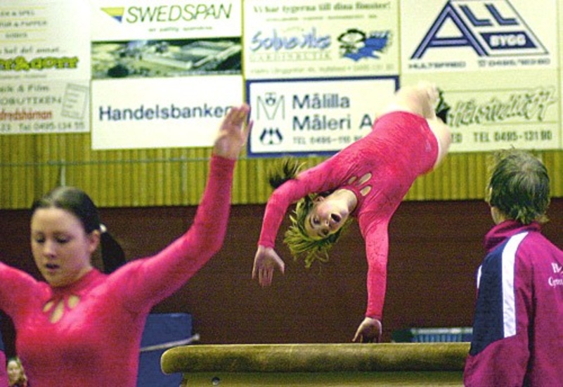 Drygt 200 gymnaster från Småland, Blekinge och Östergötland deltog i regionfinalen för Trampetthoppare som hölls i Hultsfred.