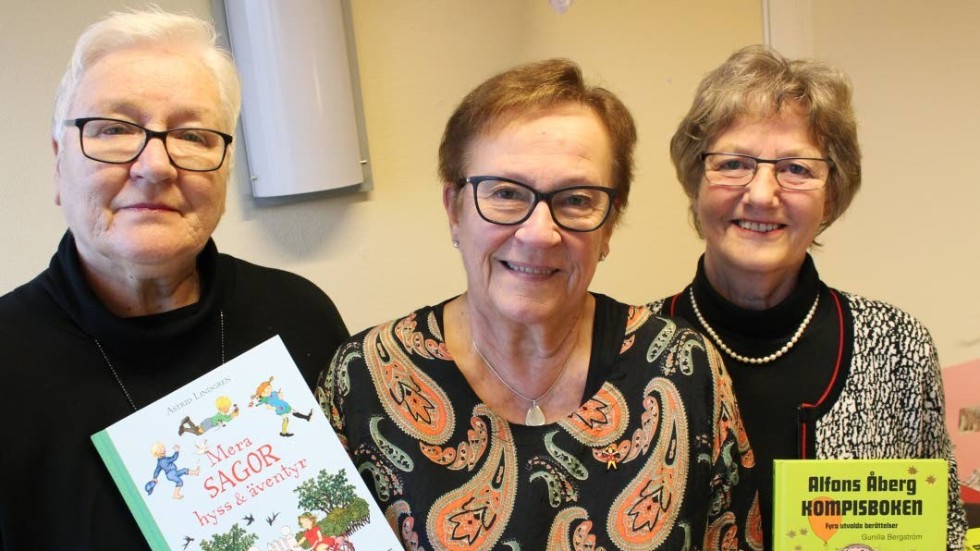 Rädda Barnen i Västervik har funnits i 75 år i år. Från vänster: Ingalena Josefsson, Berit Svanbom och Eva Lindbom.