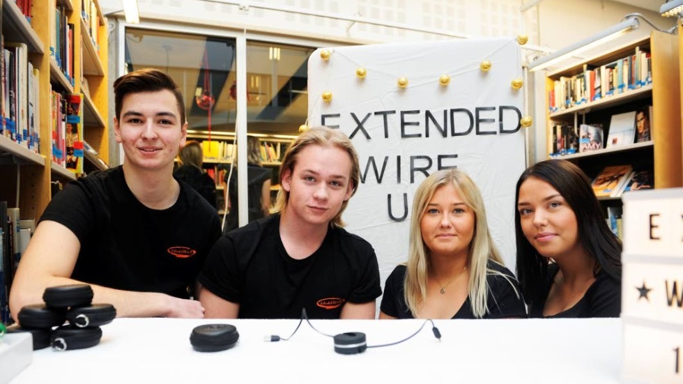 Edin Mustajbasic, Martin Åberg, Jennie Schöldqvist och Hanna Hjalmarsson har startad UF-företaget Extended wire.