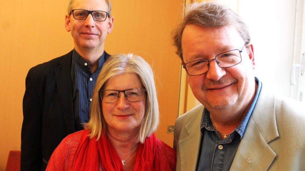 Per-Inge Pettersson, Lena Segerberg och Pierre Edström sitter alla i Beredningen för hållbarhet och folkhälsa. De vill satsa på bland annat klimatkompensation och att minsak ensamhet bland äldre.