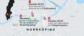 Explosioner och misstänkt föremål i Norrköping