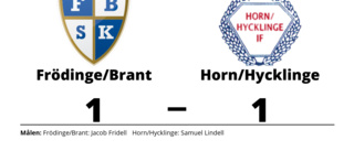 Oavgjort mellan Frödinge/Brant och Horn/Hycklinge