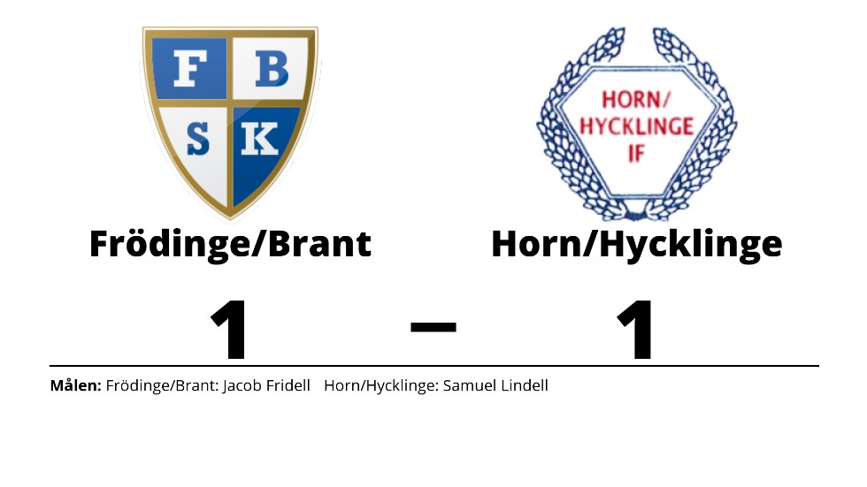 Frödinge/ Brant SK spelade lika mot Horn/Hycklinge