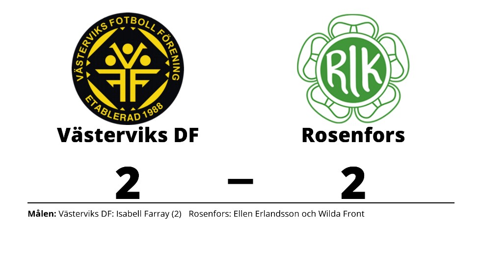 Västerviks damfotboll IF B spelade lika mot Rosenfors IK (9-m)
