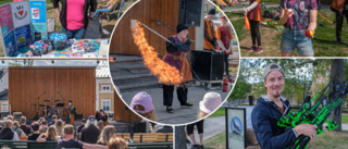 Eldig folkfest i Stadsparken i Luleå